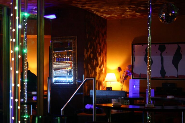 Interior of Tagblatt Showclub in Innsbruck, Austria, featuring dim lighting, comfortable seating, and a vibrant atmosphere designed for table dance performances Interior of Tagblatt Showclub in Innsbruck, Austria, featuring dim lighting, comfortable seating, and a vibrant atmosphere designed for table dance performances